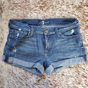 Distressed 7FAMK shorts